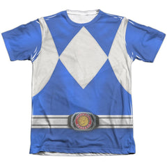 Mighty Morphin Power Rangers Blue Ranger Men's Regular Fit Poly Cotton Short-Sleeve T-Shirt