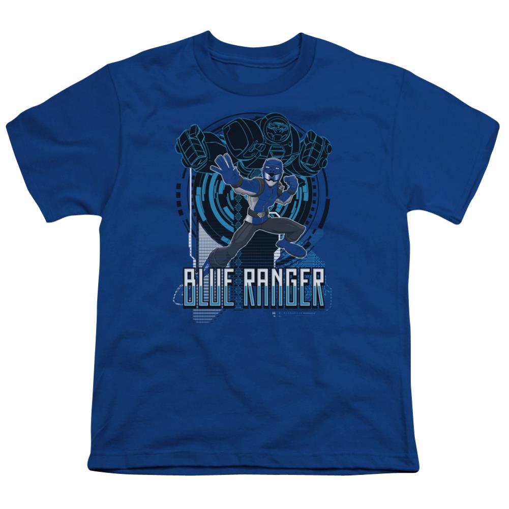 Mighty Morphin Power Rangers Blue Ranger Youth 18/1 100% Cotton Short-Sleeve T-Shirt
