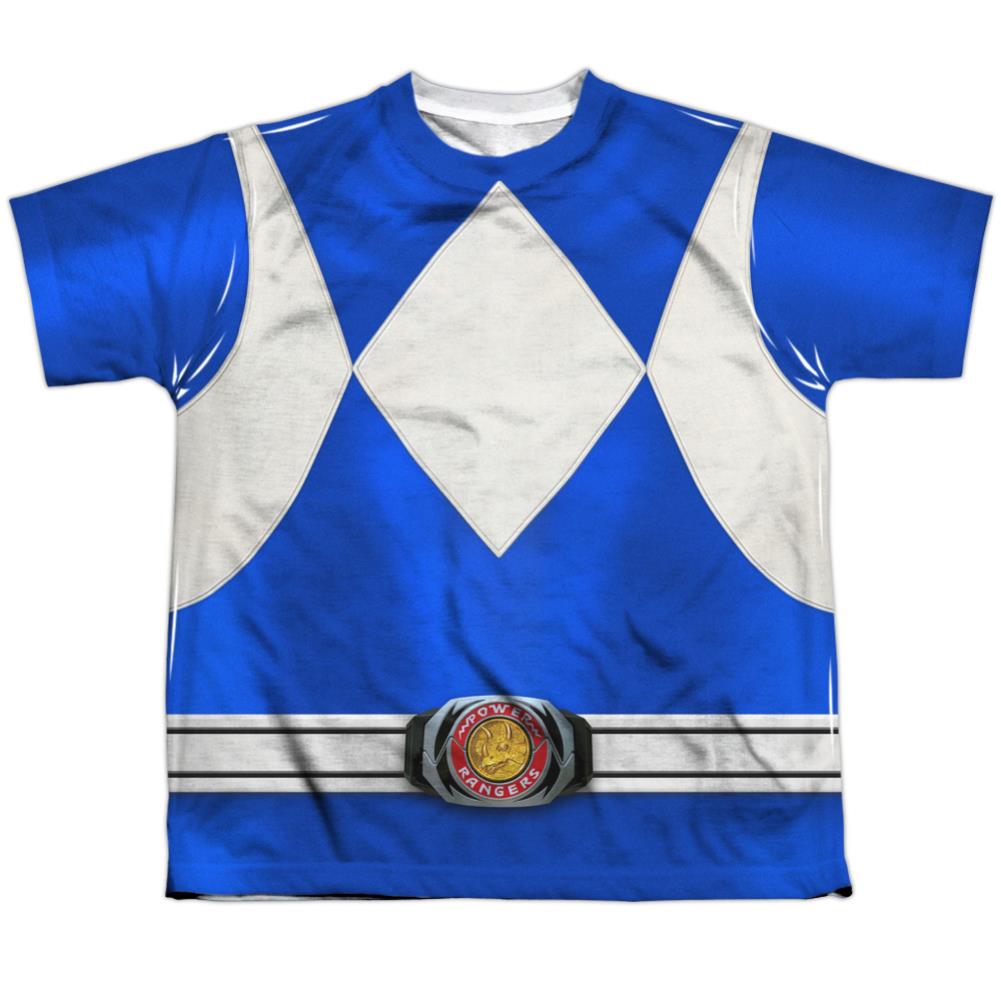 Mighty Morphin Power Rangers Blue Ranger Youth Regular Fit Poly Short-Sleeve T-Shirt