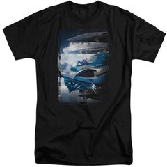 Mighty Morphin Power Rangers Blue Zord Poster Men's 18/1 Tall Cotton Short-Sleeve T-Shirt