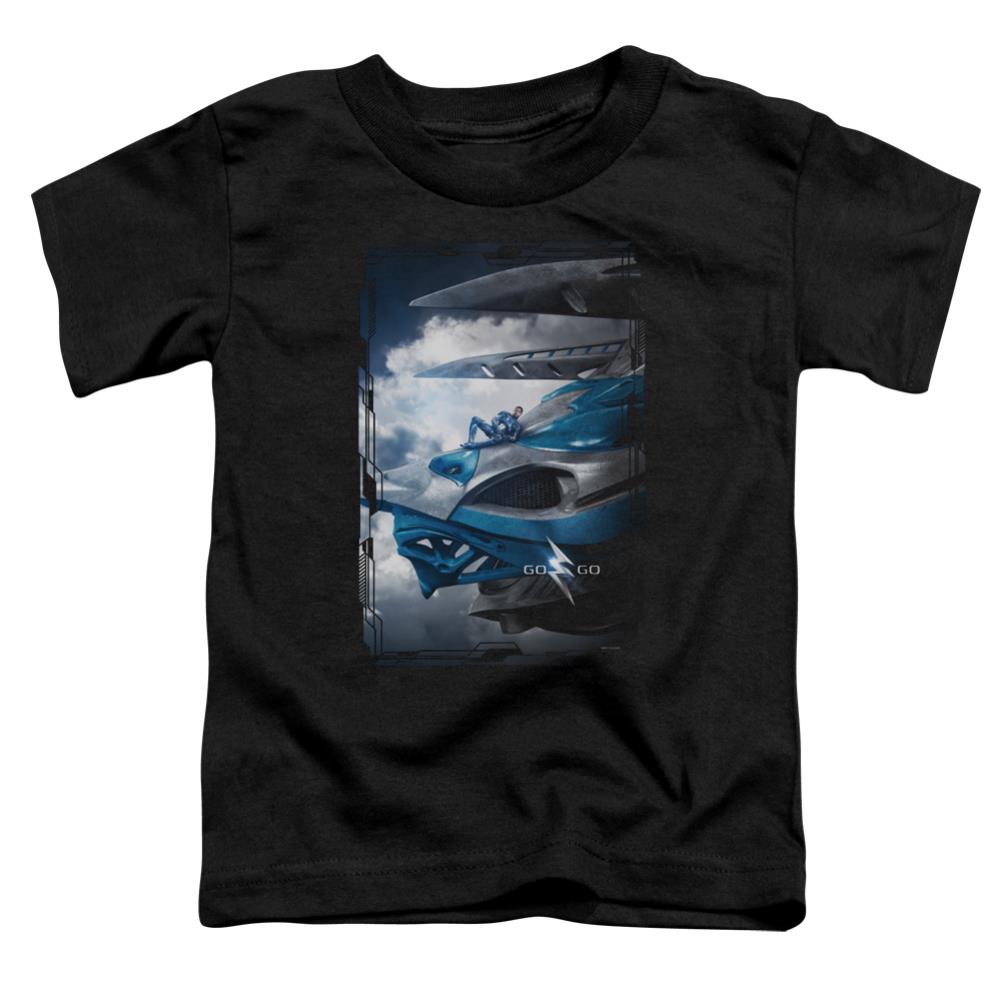 Mighty Morphin Power Rangers Blue Zord Poster Toddler 18/1 Cotton Short-Sleeve T-Shirt