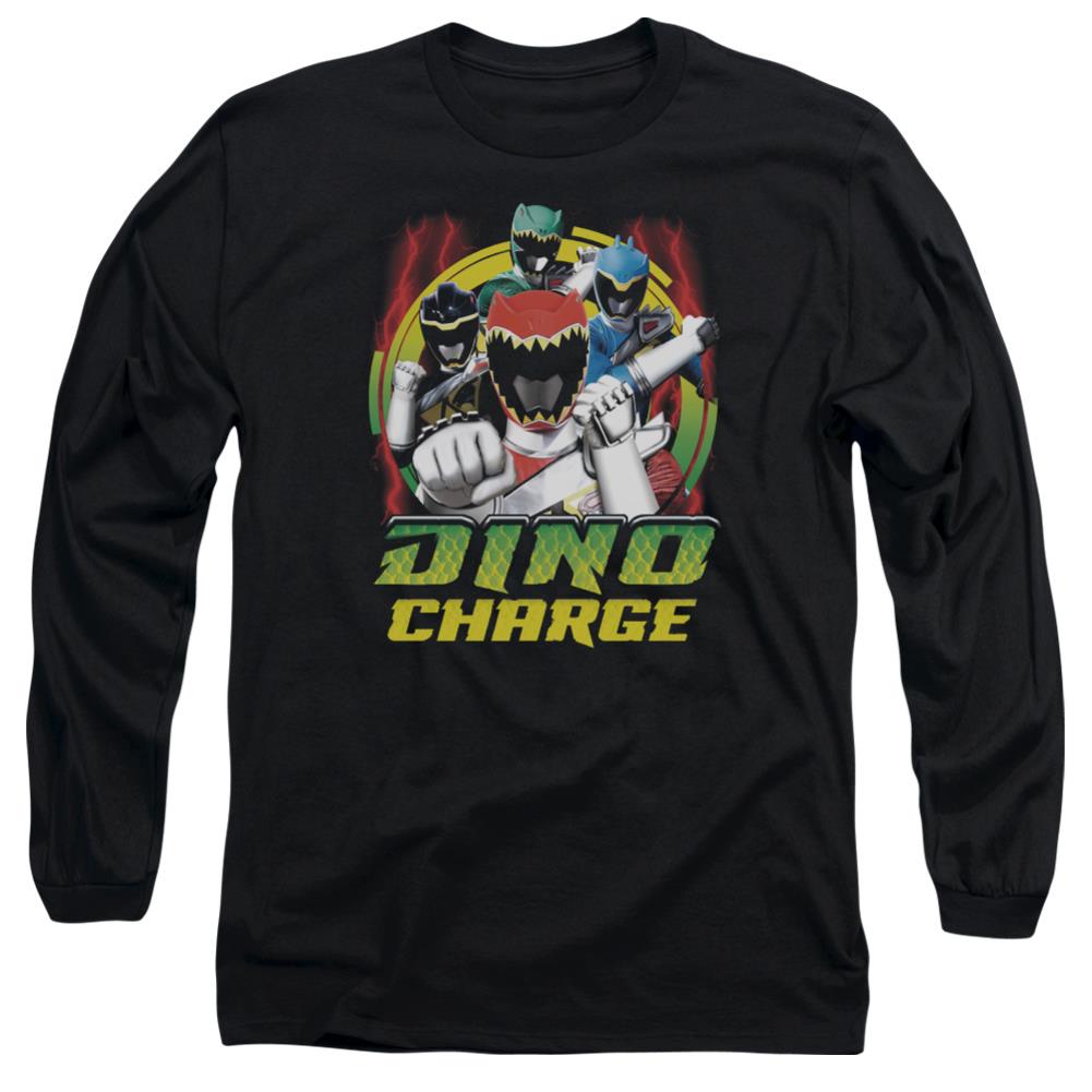 Mighty Morphin Power Rangers Dino Lightning Men's 18/1 Cotton Long-Sleeve T-Shirt