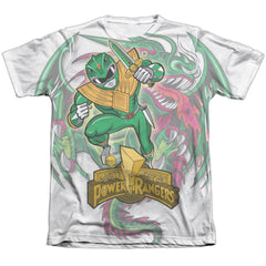 Mighty Morphin Power Rangers Dragon Power Men's Regular Fit Poly Cotton Short-Sleeve T-Shirt