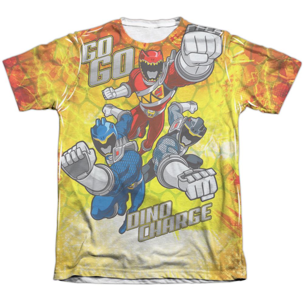 Mighty Morphin Power Rangers Go Go Dino Charge Men's Regular Fit Poly Cotton Short-Sleeve T-Shirt
