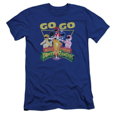 Mighty Morphin Power Rangers Go Go Men's Ultra-Soft 30/1 Cotton Slim Short-Sleeve T-Shirt