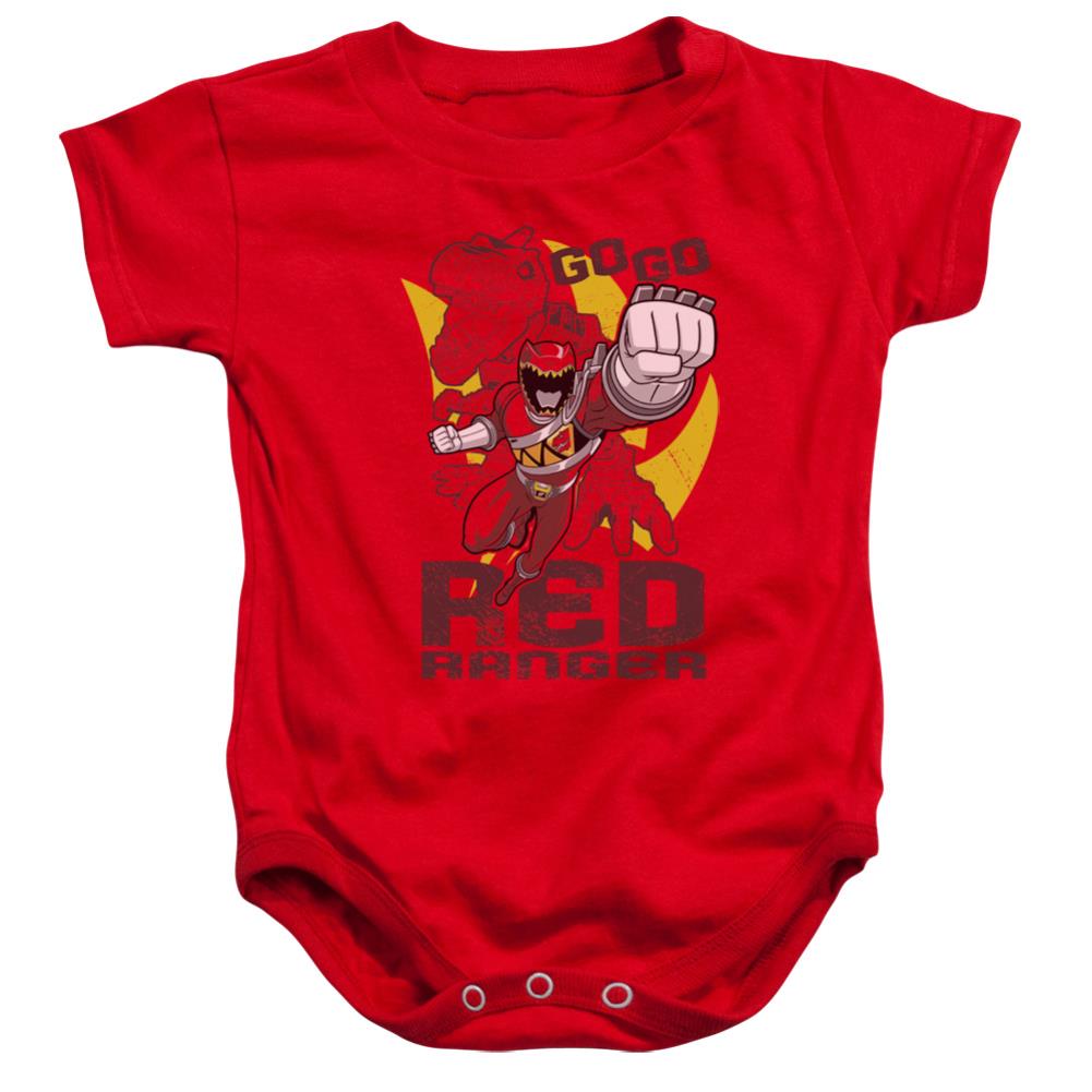 Mighty Morphin Power Rangers Go Red Infant's Cotton SS Snapsuit