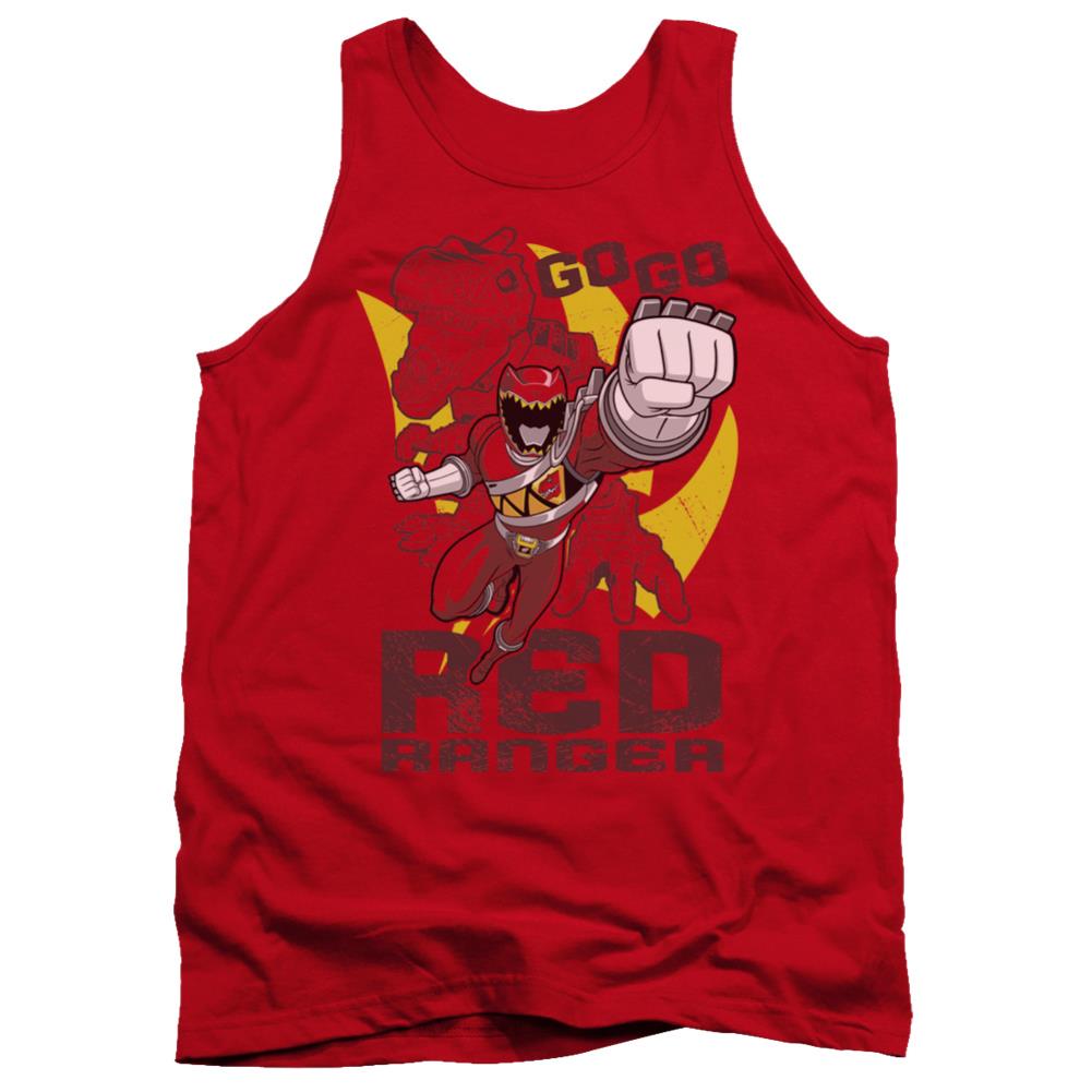 Mighty Morphin Power Rangers Go Red Men's 18/1 Cotton Tank Top
