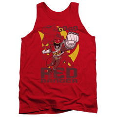 Mighty Morphin Power Rangers Go Red Men's 18/1 Cotton Tank Top
