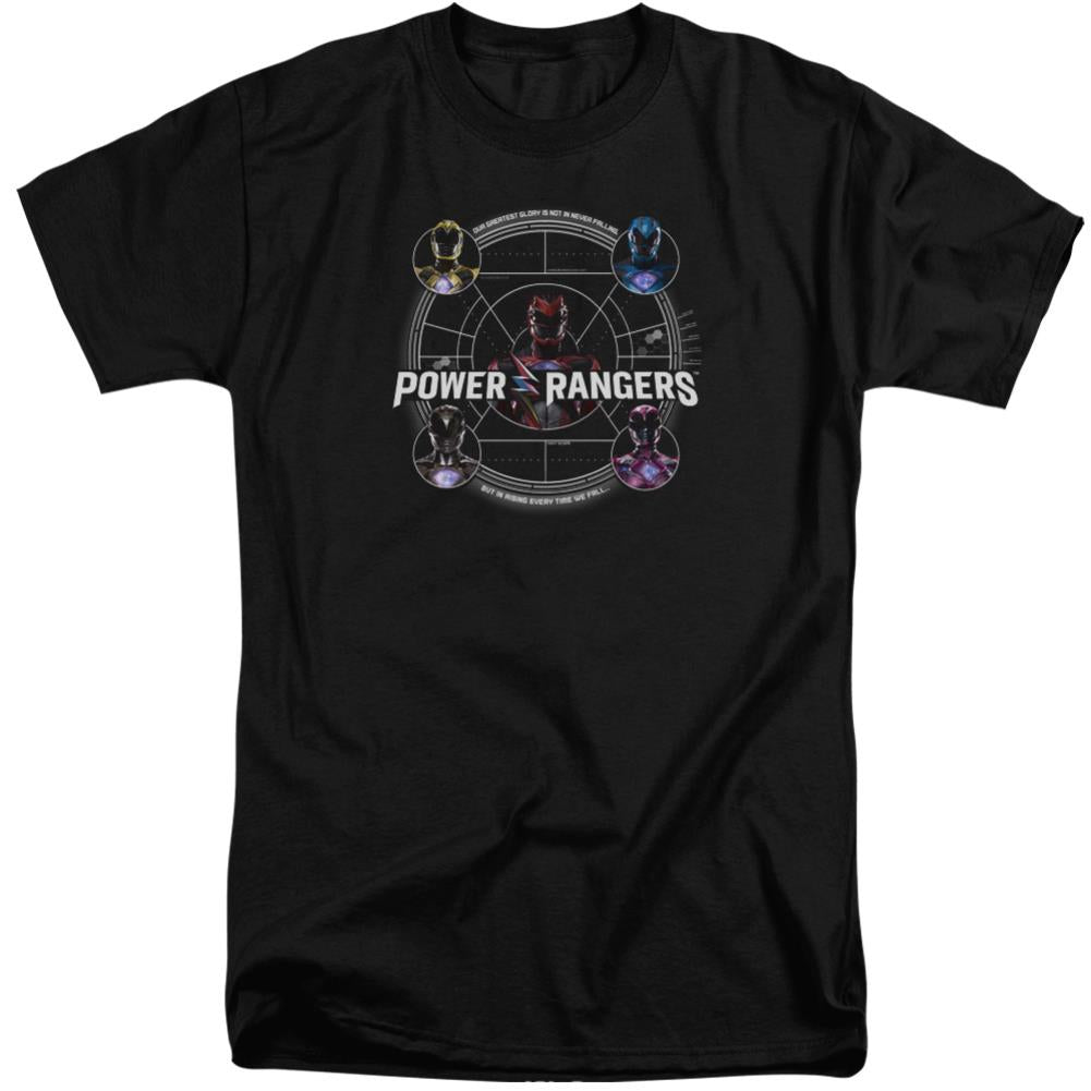 Mighty Morphin Power Rangers Greatest Glory Men's 18/1 Tall Cotton Short-Sleeve T-Shirt