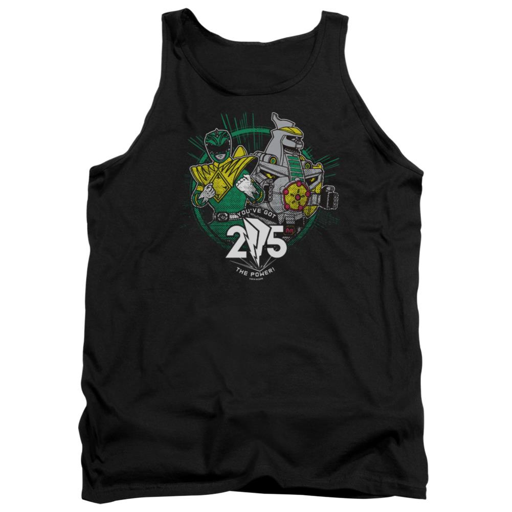 Mighty Morphin Power Rangers Green 25 Men's 18/1 Cotton Tank Top
