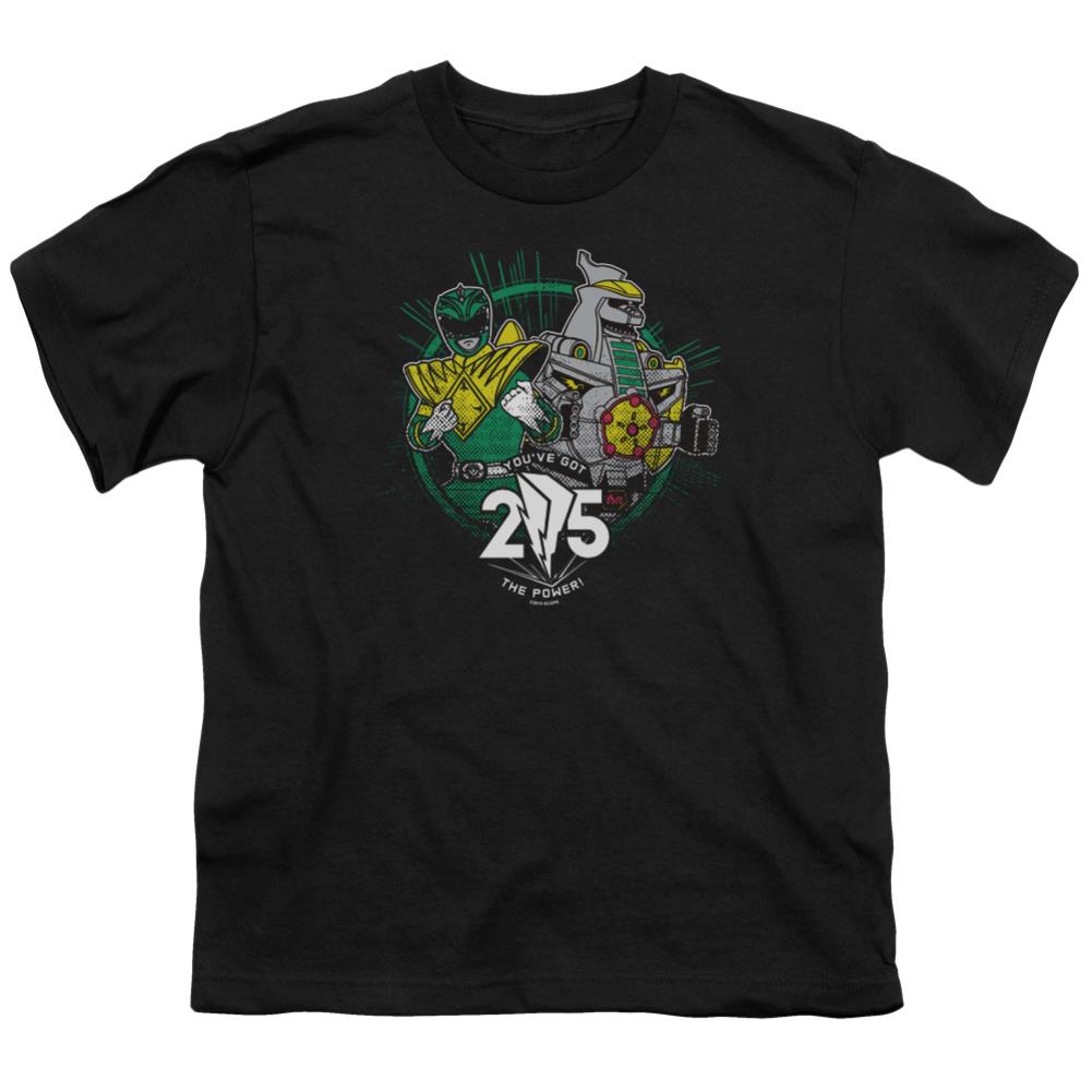 Mighty Morphin Power Rangers Green 25 Youth 18/1 100% Cotton Short-Sleeve T-Shirt