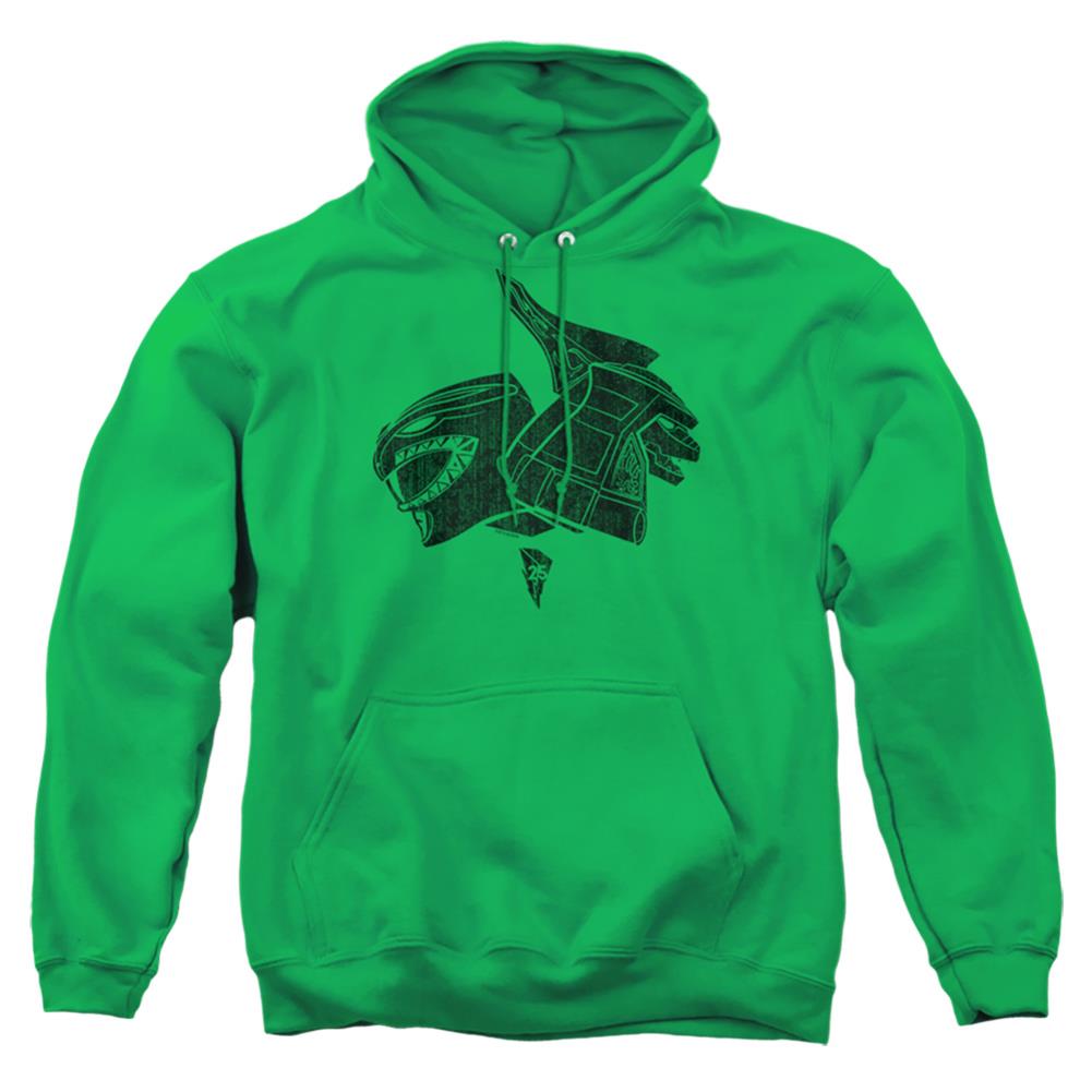 Mighty Morphin Power Rangers Green Men's Pull-Over 75 25 Poly Hoodie