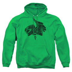 Mighty Morphin Power Rangers Green Men's Pull-Over 75 25 Poly Hoodie