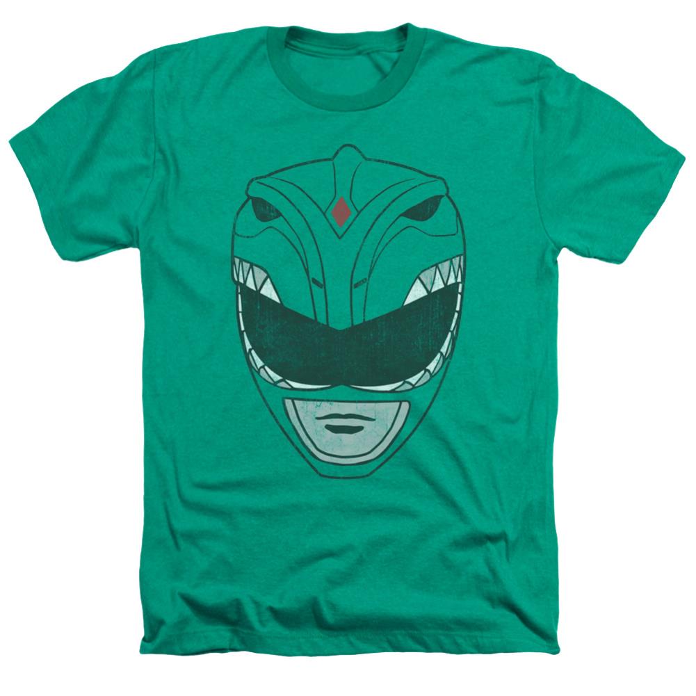 Mighty Morphin Power Rangers Green Ranger Men's 30/1 Heather 60 40 Poly Short-Sleeve T-Shirt