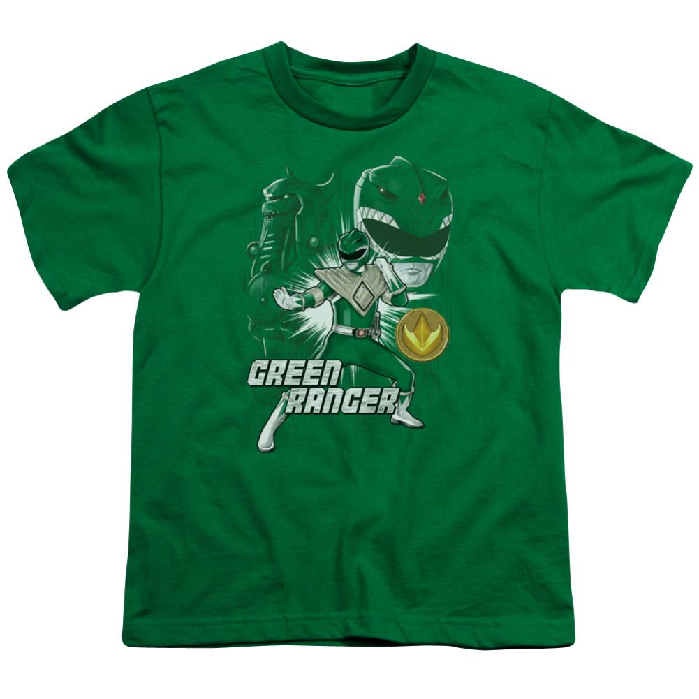 Mighty Morphin Power Rangers Green Ranger Youth 18/1 100% Cotton Short-Sleeve T-Shirt