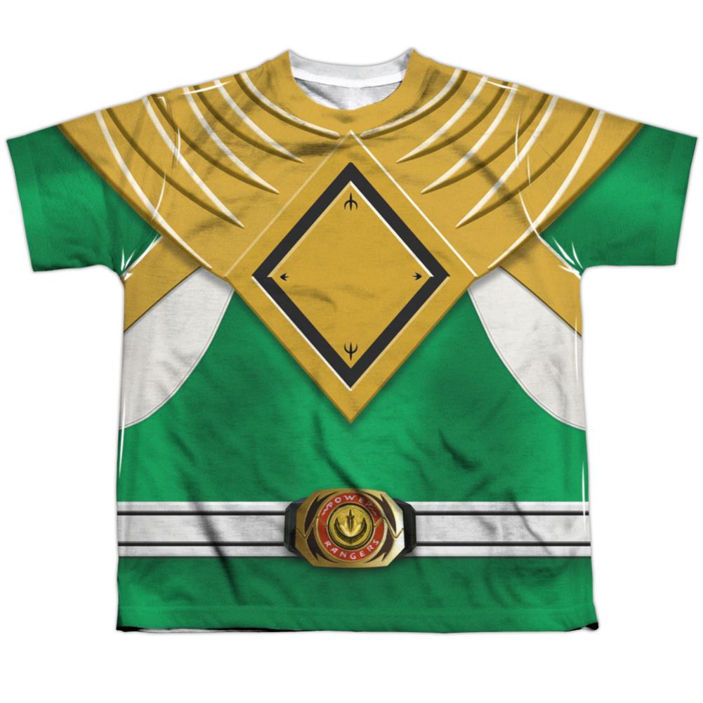 Mighty Morphin Power Rangers Green Ranger Youth Regular Fit Poly Short-Sleeve T-Shirt