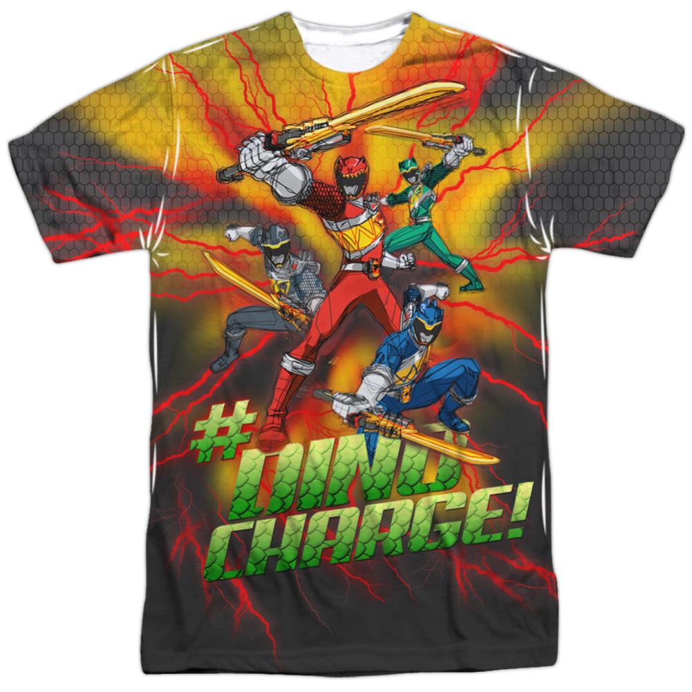 Mighty Morphin Power Rangers Hashtag Men's Regular Fit Polyester Short-Sleeve T-Shirt