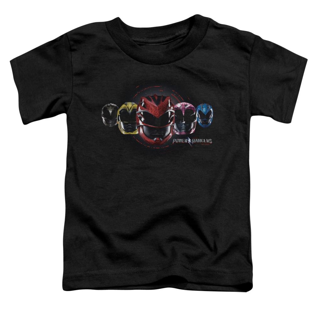 Mighty Morphin Power Rangers Head Group Toddler 18/1 Cotton Short-Sleeve T-Shirt