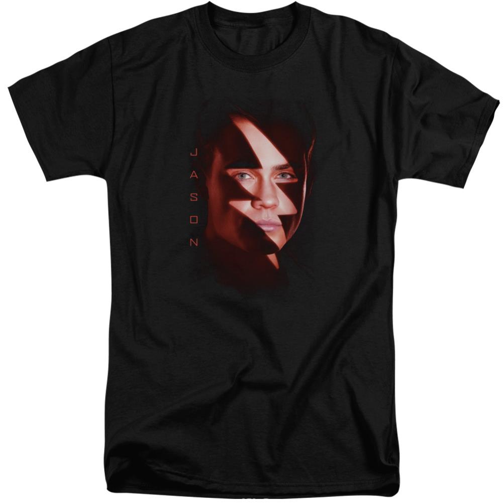 Mighty Morphin Power Rangers Jason Bolt Men's 18/1 Tall Cotton Short-Sleeve T-Shirt