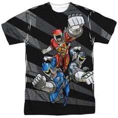 Mighty Morphin Power Rangers Lets Bolt Men's Regular Fit Polyester Short-Sleeve T-Shirt