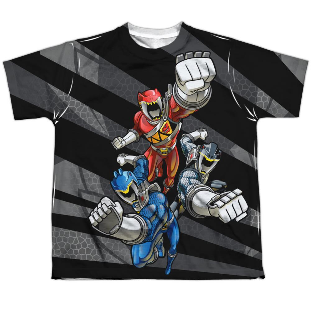 Mighty Morphin Power Rangers Lets Bolt Youth Regular Fit Poly Short-Sleeve T-Shirt