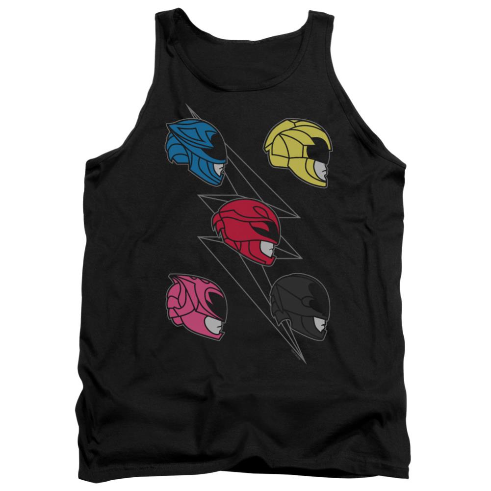 Mighty Morphin Power Rangers Line Helmets Men's 18/1 Cotton Tank Top