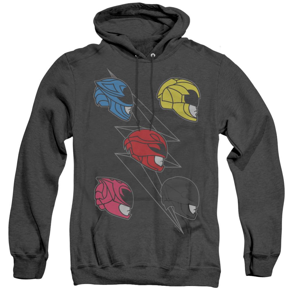 Mighty Morphin Power Rangers Line Helmets Men's Pull-Over Hoodie