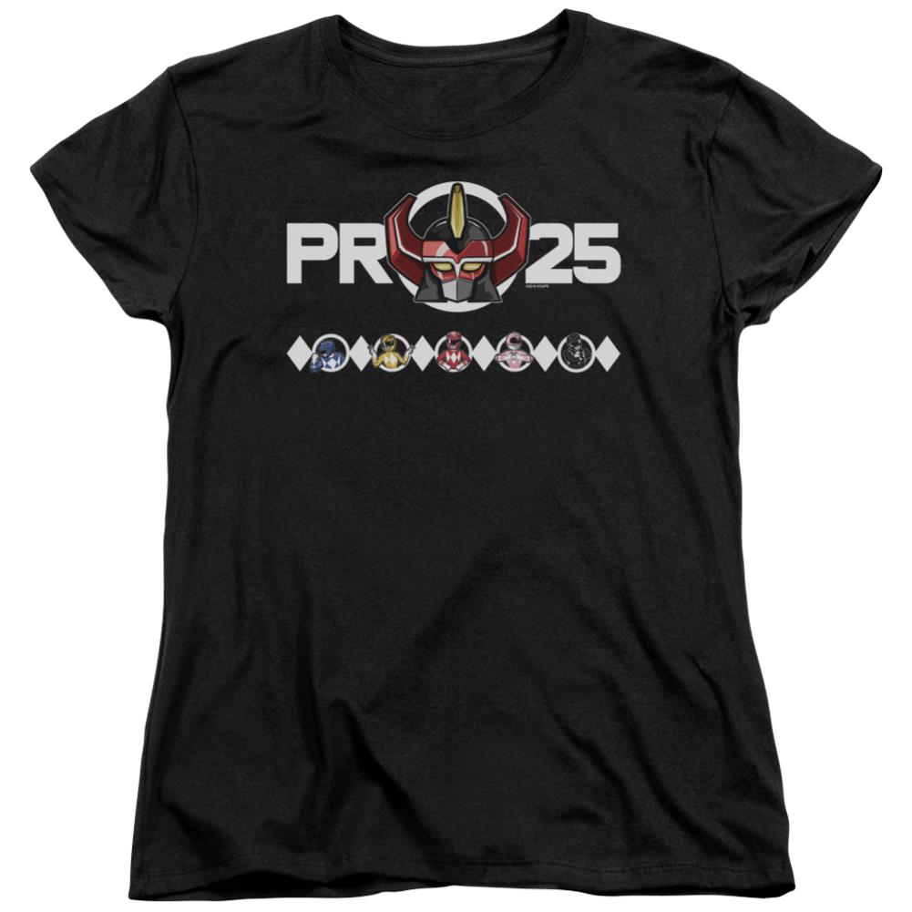Mighty Morphin Power Rangers Megazord 25 Women's 18/1 Cotton Short-Sleeve T-Shirt