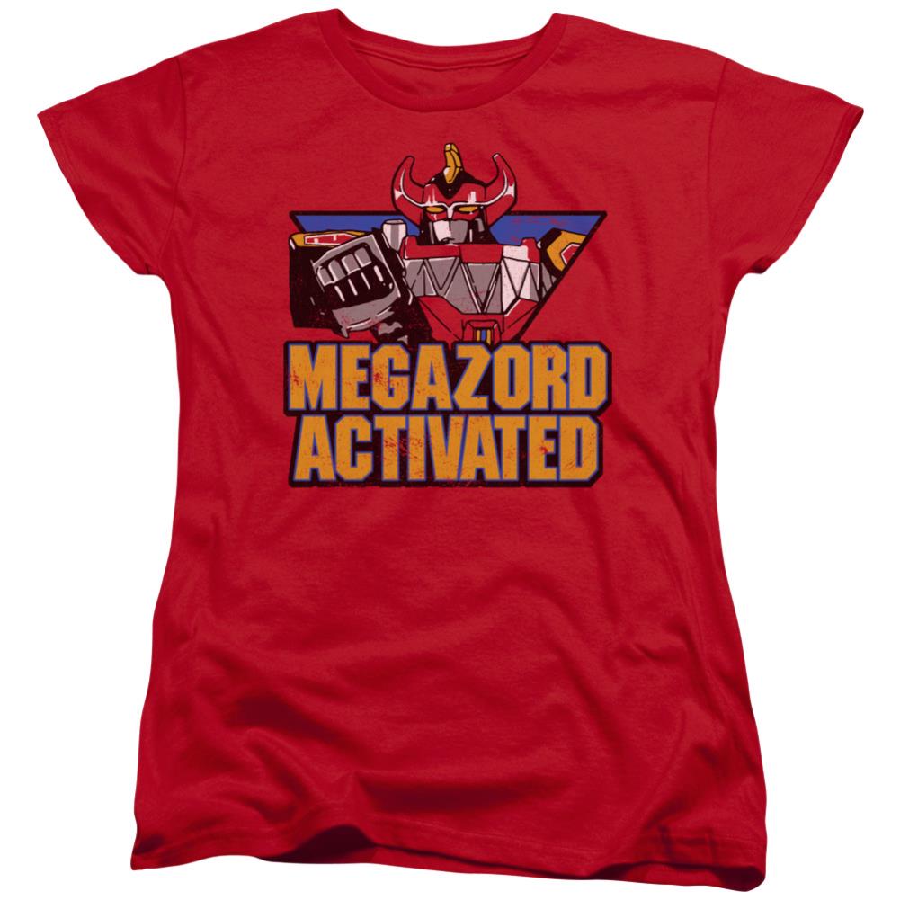 Mighty Morphin Power Rangers Megazord Activated Women's 18/1 Cotton Short-Sleeve T-Shirt
