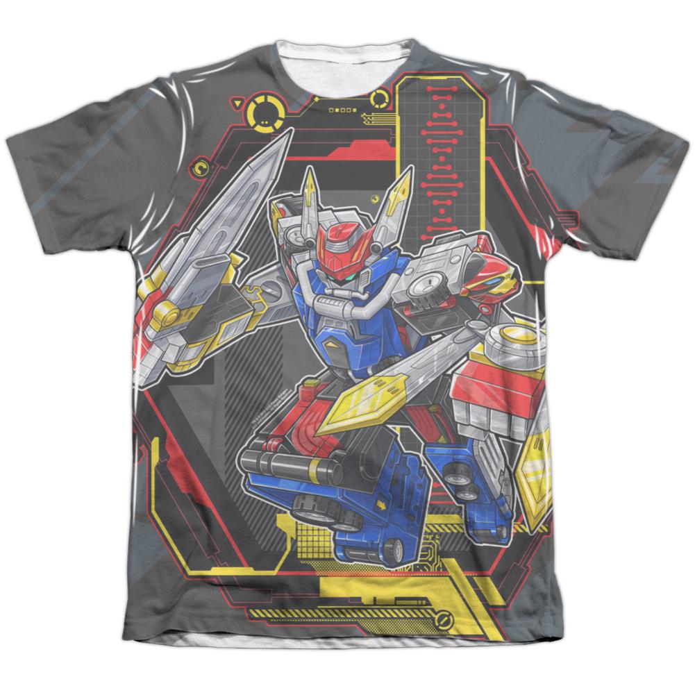 Mighty Morphin Power Rangers Megazord Men's Regular Fit Poly Cotton Short-Sleeve T-Shirt