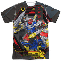 Mighty Morphin Power Rangers Megazord Men's Regular Fit Polyester Short-Sleeve T-Shirt