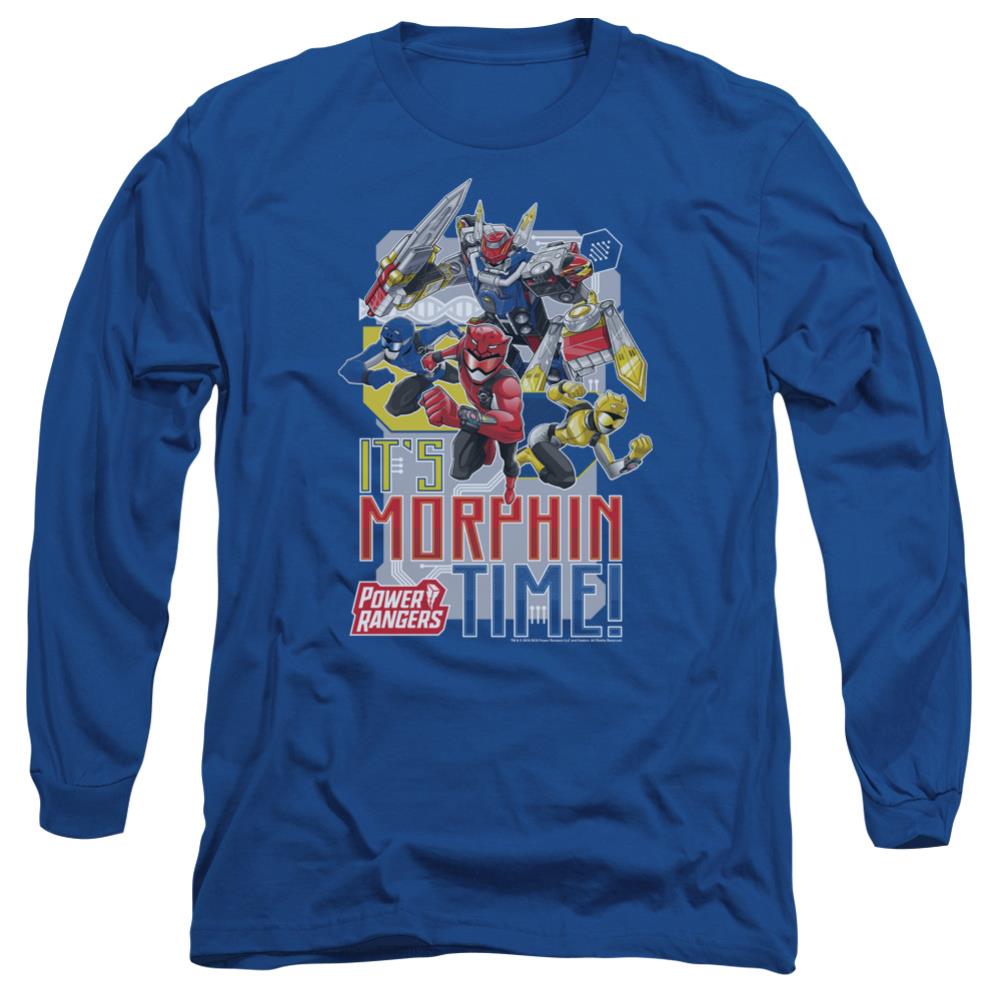 Mighty Morphin Power Rangers Morphin Time Men's 18/1 Cotton Long-Sleeve T-Shirt