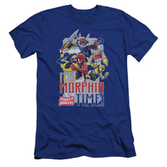 Mighty Morphin Power Rangers Morphin Time Men's Ultra-Soft 30/1 Cotton Slim Short-Sleeve T-Shirt