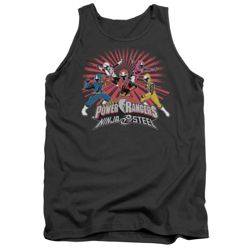Mighty Morphin Power Rangers Ninja Blast Men's 18/1 Cotton Tank Top