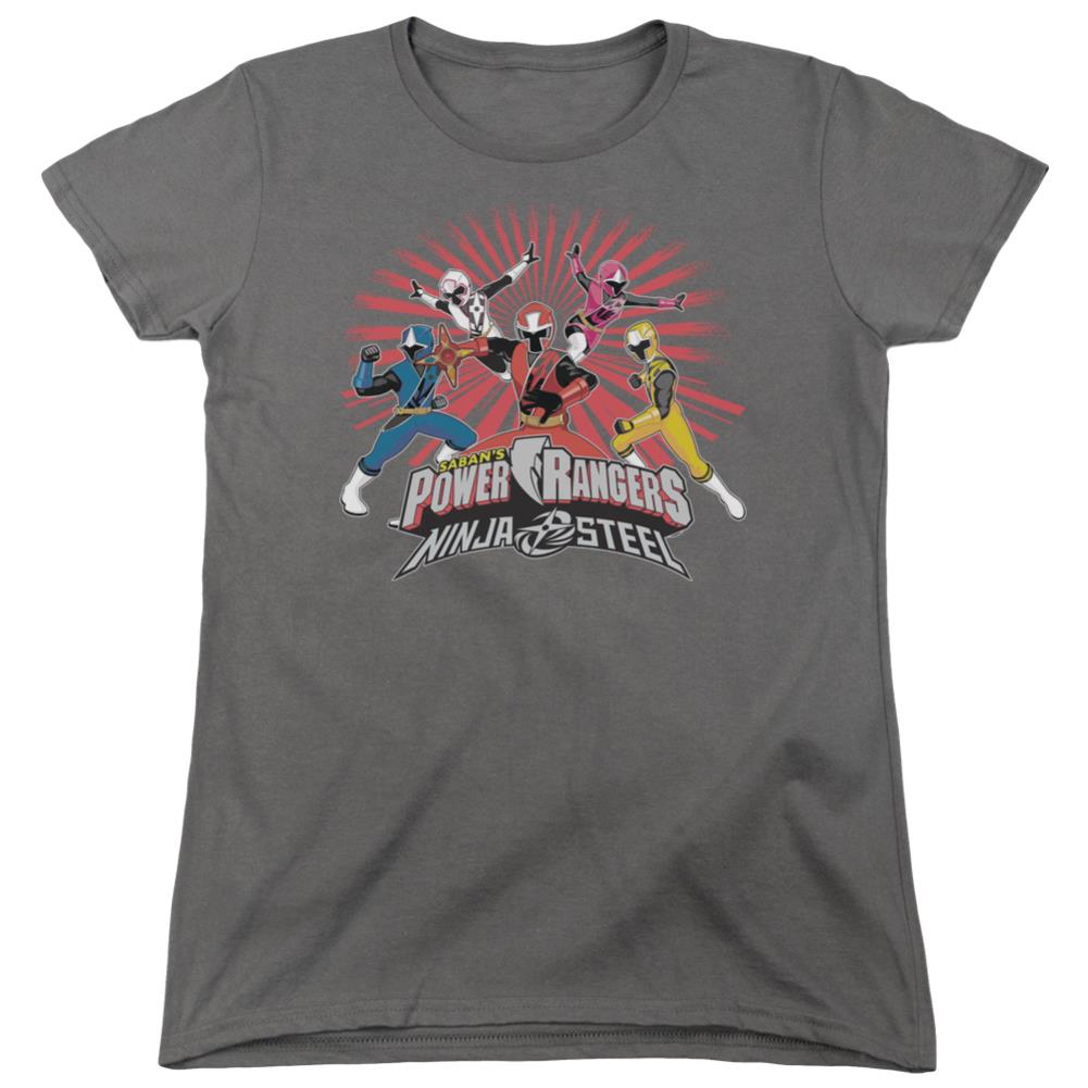 Mighty Morphin Power Rangers Ninja Blast Women's 18/1 Cotton Short-Sleeve T-Shirt