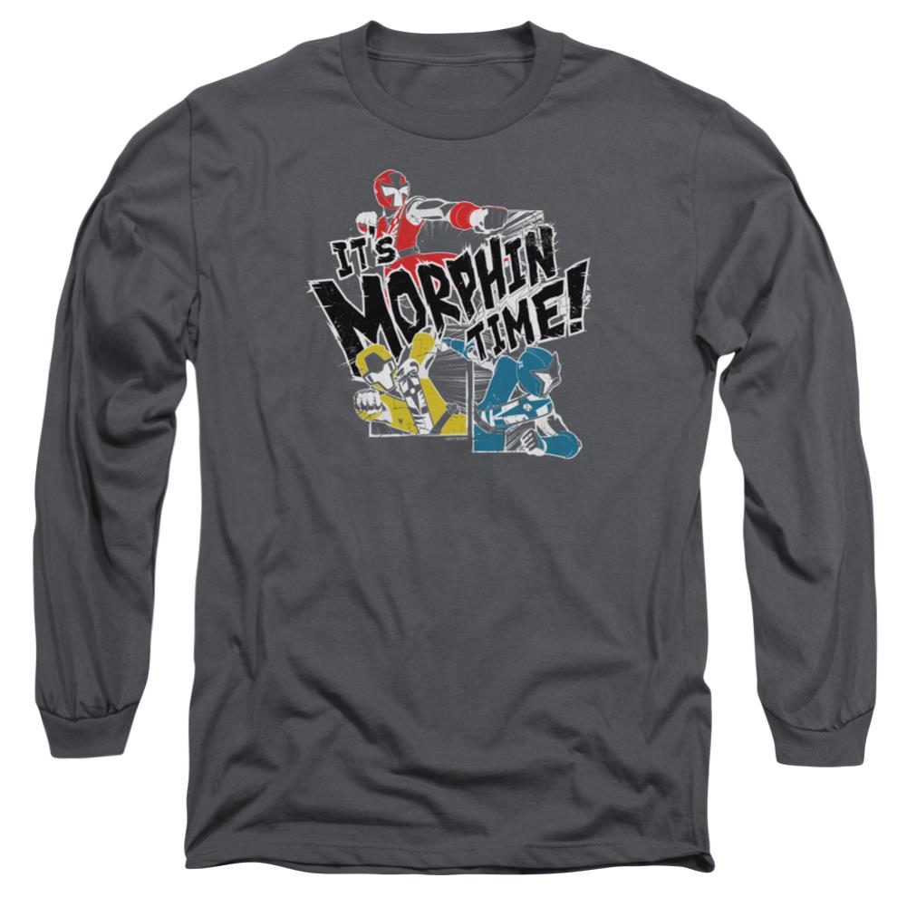 Mighty Morphin Power Rangers Panels Men's 18/1 Cotton Long-Sleeve T-Shirt