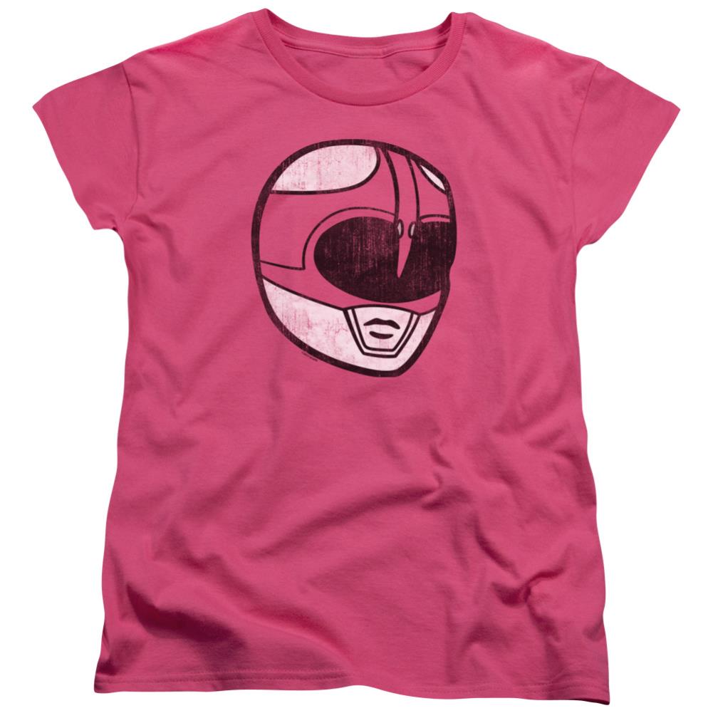 Mighty Morphin Power Rangers Pink Ranger Mask Women's 18/1 Cotton Short-Sleeve T-Shirt