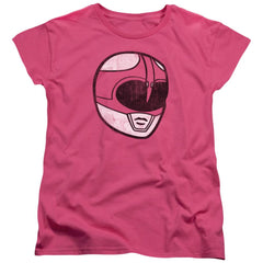 Mighty Morphin Power Rangers Pink Ranger Mask Women's 18/1 Cotton Short-Sleeve T-Shirt