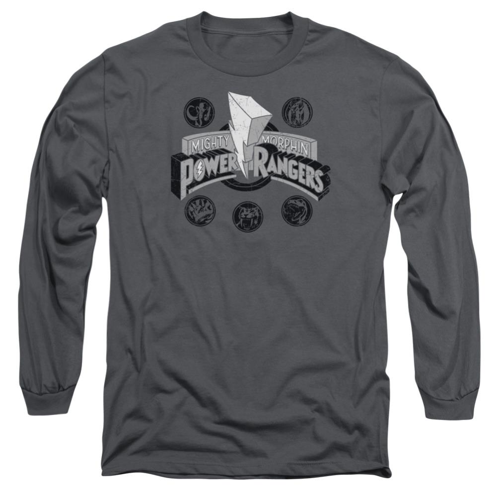 Mighty Morphin Power Rangers Power Coins Men's 18/1 Cotton Long-Sleeve T-Shirt