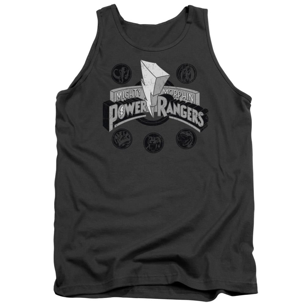 Mighty Morphin Power Rangers Power Coins Men's 18/1 Cotton Tank Top