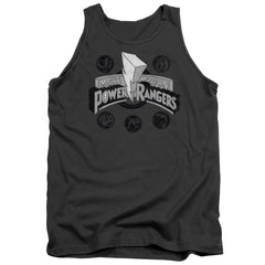 Mighty Morphin Power Rangers Power Coins Men's 18/1 Cotton Tank Top