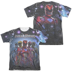 Mighty Morphin Power Rangers Power Surge (Front/Back Print) Men's Regular Fit Poly Cotton Short-Sleeve T-Shirt