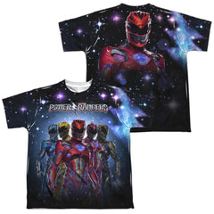 Mighty Morphin Power Rangers Power Surge (Front/Back Print) Youth Regular Fit Poly Short-Sleeve T-Shirt