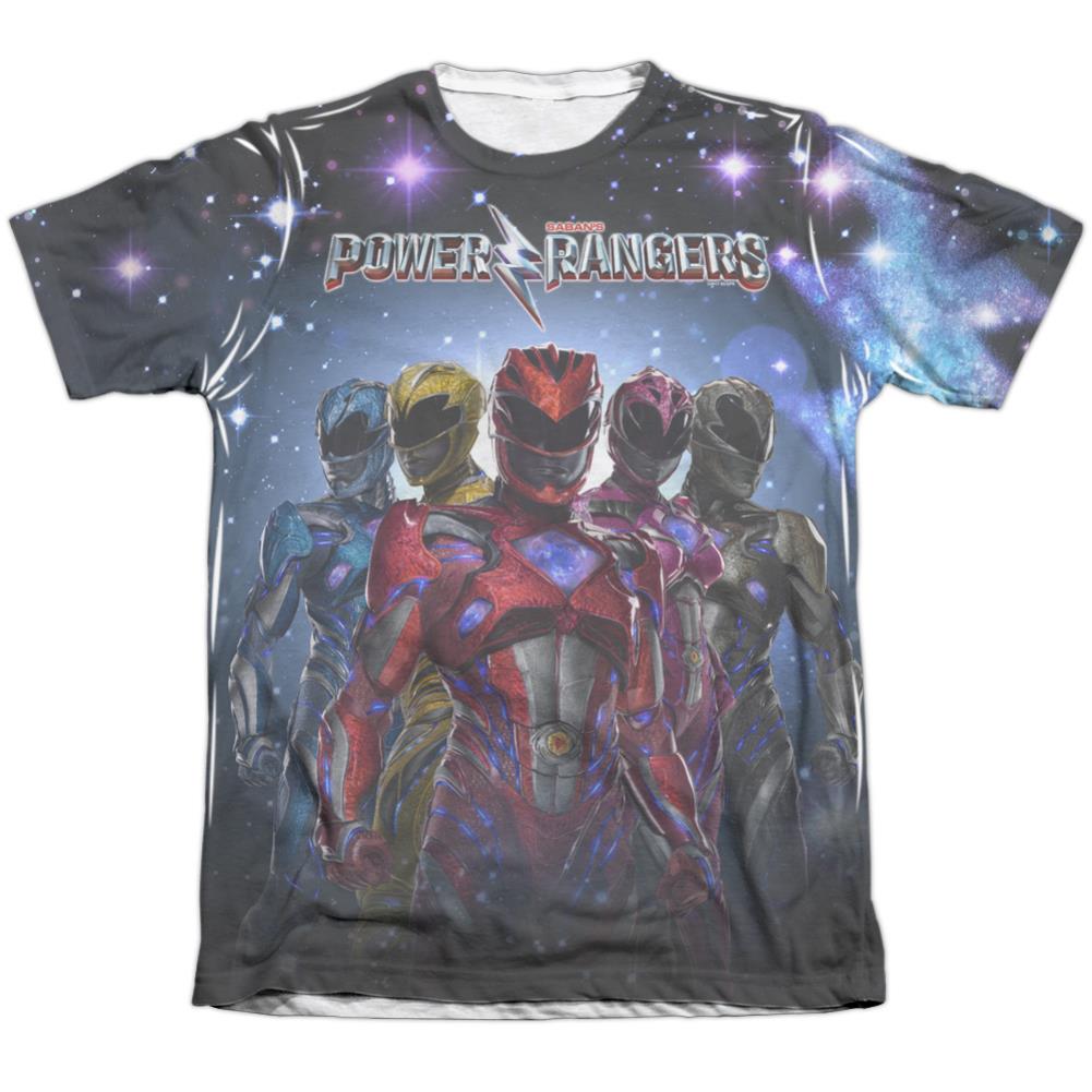 Mighty Morphin Power Rangers Power Surge Men's Regular Fit Poly Cotton Short-Sleeve T-Shirt