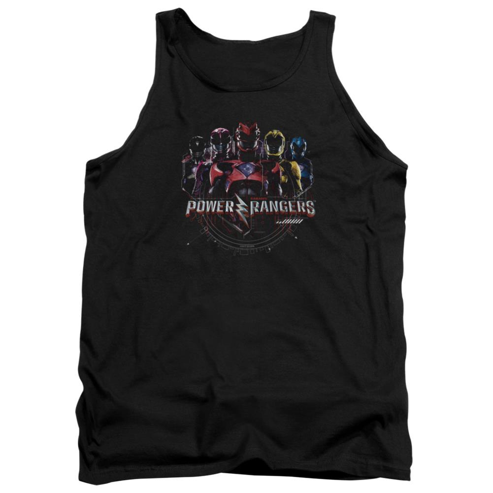 Mighty Morphin Power Rangers Ranger Circuitry Men's 18/1 Cotton Tank Top