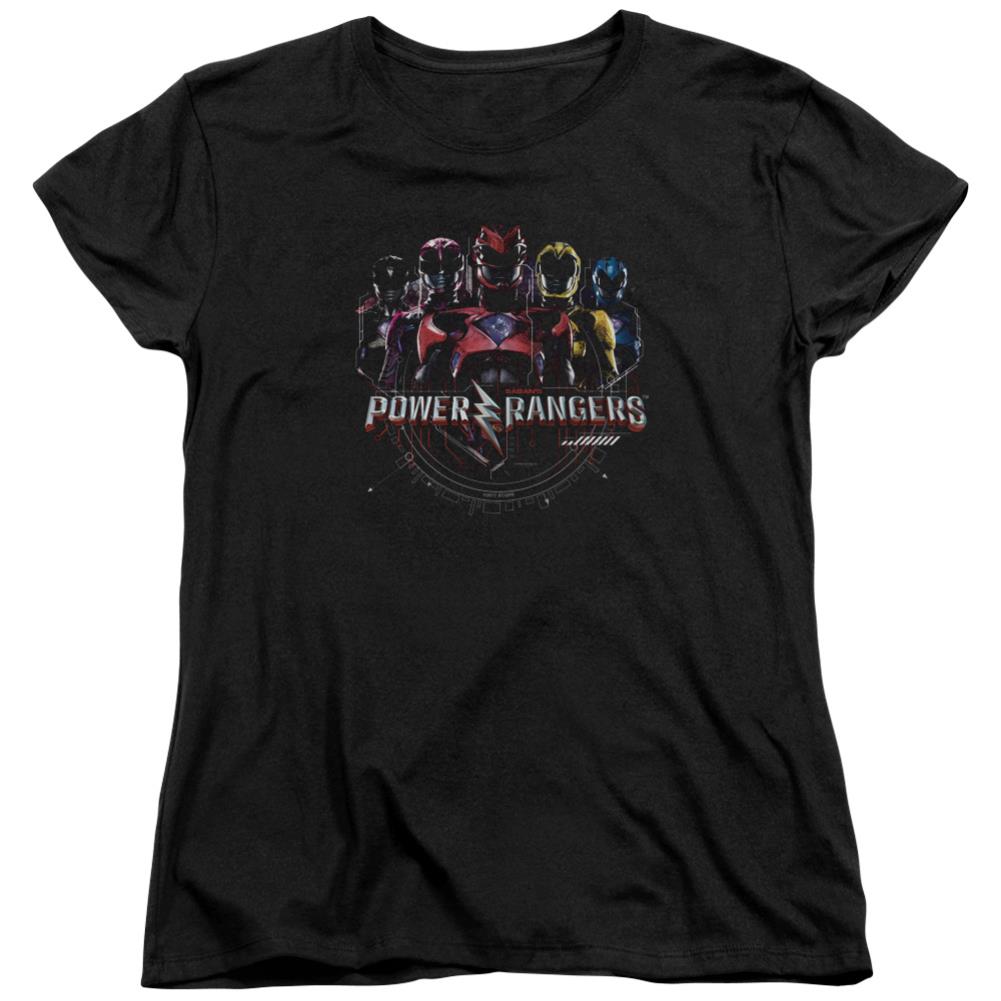 Mighty Morphin Power Rangers Ranger Circuitry Women's 18/1 Cotton Short-Sleeve T-Shirt