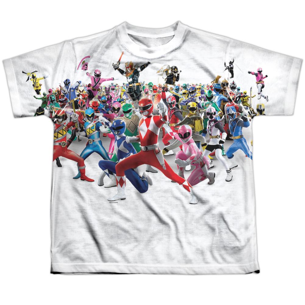 Mighty Morphin Power Rangers Ranger Overload Youth Regular Fit Poly Short-Sleeve T-Shirt