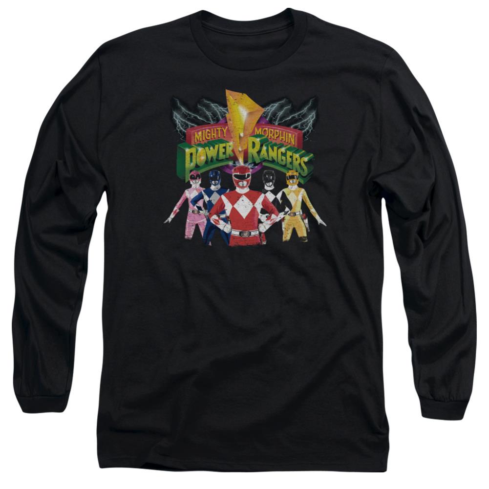 Mighty Morphin Power Rangers Rangers Unite Men's 18/1 Cotton Long-Sleeve T-Shirt