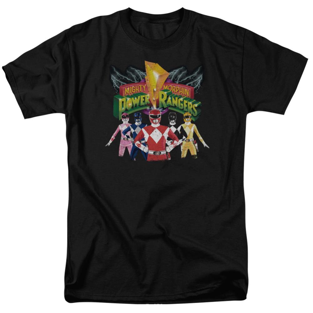 Mighty Morphin Power Rangers Rangers Unite Men's 18/1 Cotton Short-Sleeve T-Shirt