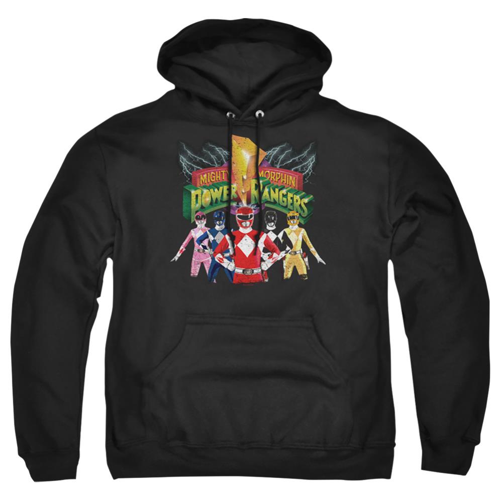 Mighty Morphin Power Rangers Rangers Unite Men's Pull-Over 75 25 Poly Hoodie